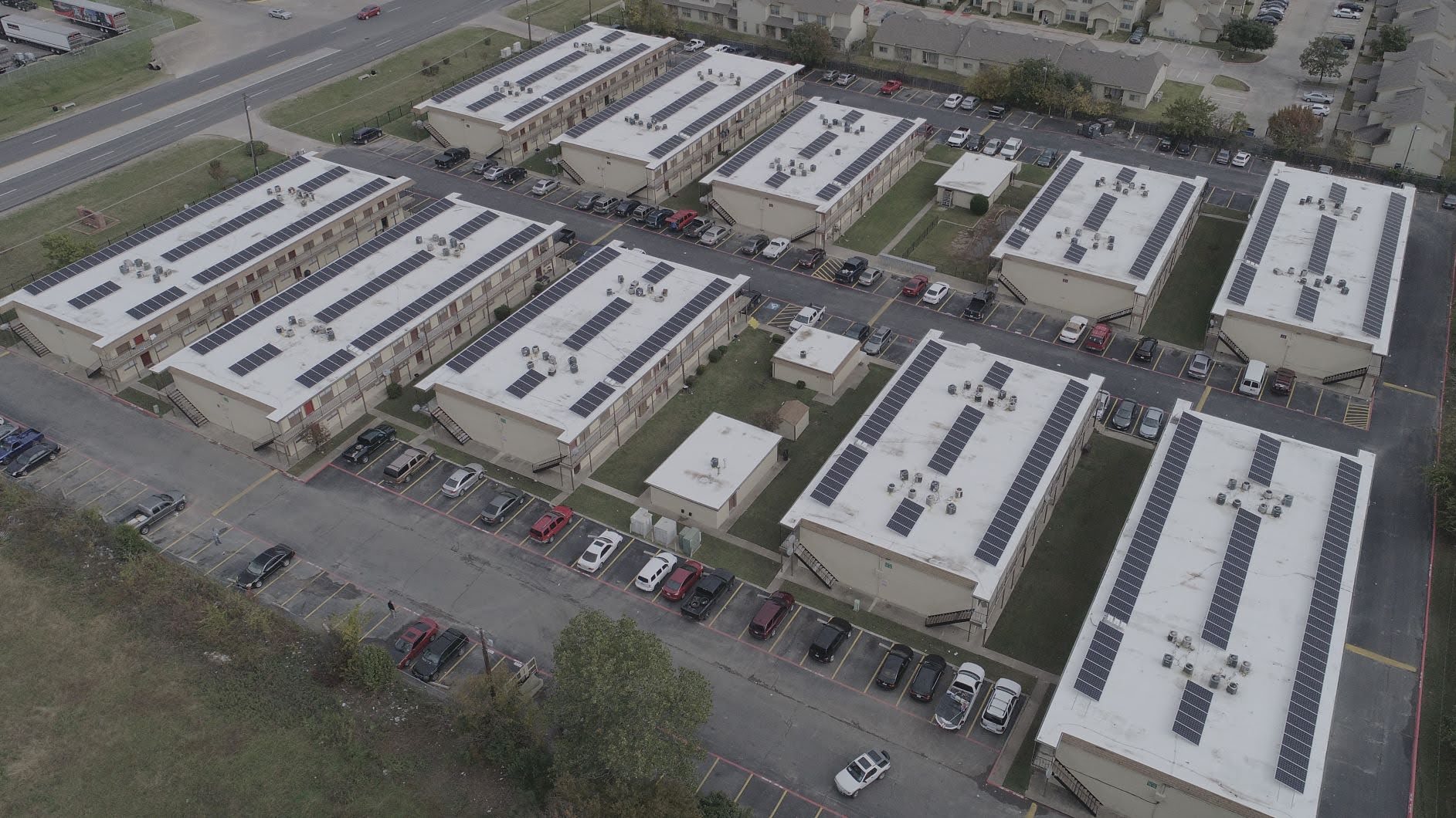 317 KW solar installation on apartment complex